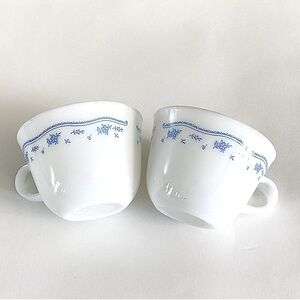 PYREX Morning Blue Teacups Set of Two